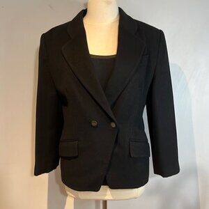 Vintage Bernd Berger black wool/cashmere  blend blazer size US8-10(UK38)